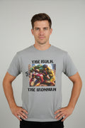 The Hulk Vs The Iron Man XL Gray Tee 100% Cotton